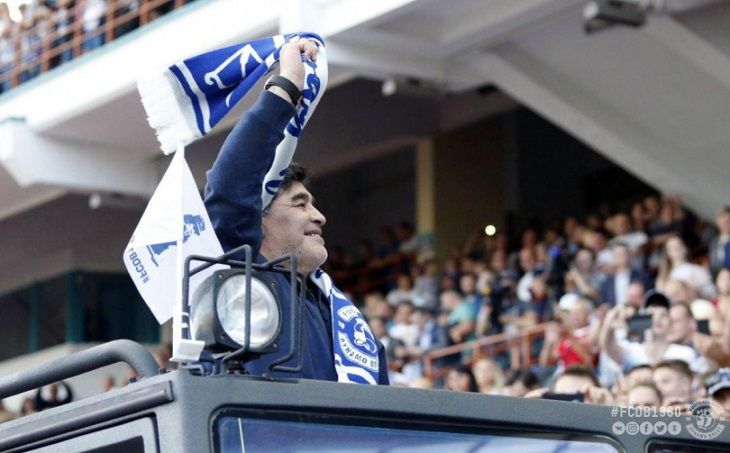 Марадона поздравил брестское «Динамо» с победой на чемпионате Беларуси