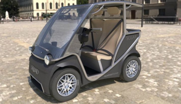 Представлен самый доступный электрокар на солнечных батареях электрокар Squad