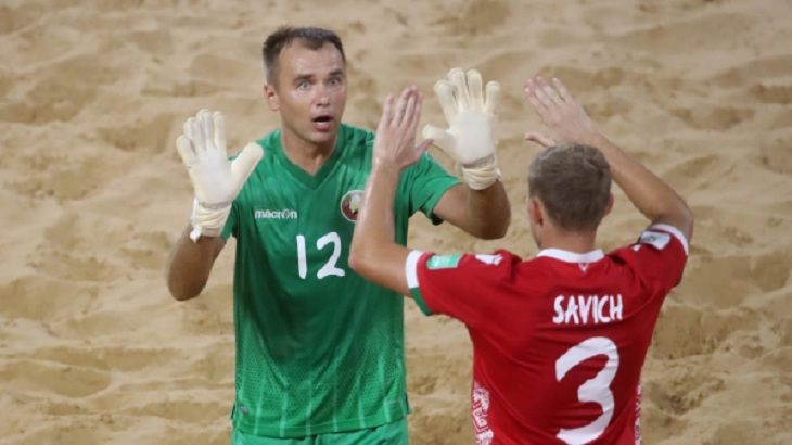 Белорусы на ЧМ по пляжному футболу сыграли с Сенегалом