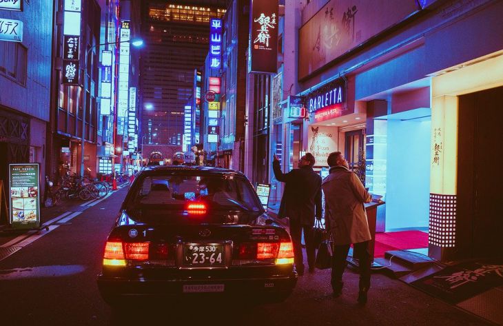 Япония, мужчины, авто 