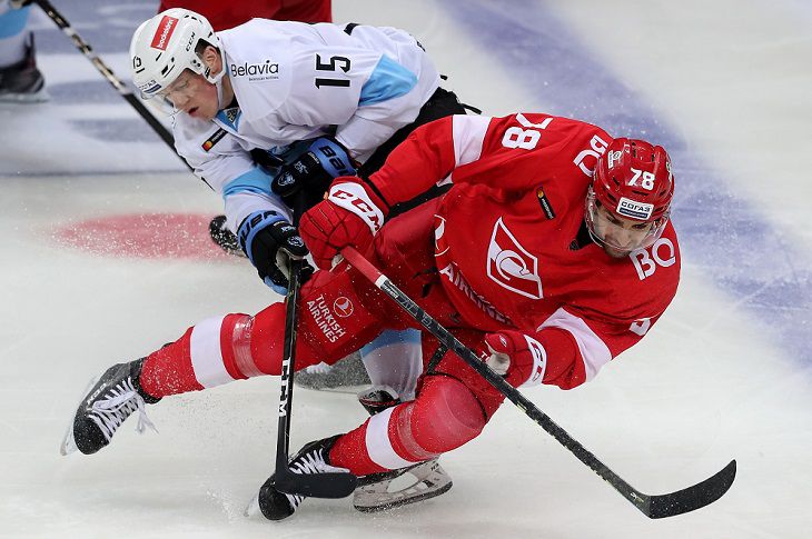 КХЛ. Минское «Динамо» разгромно проиграло московскому «Спартаку»