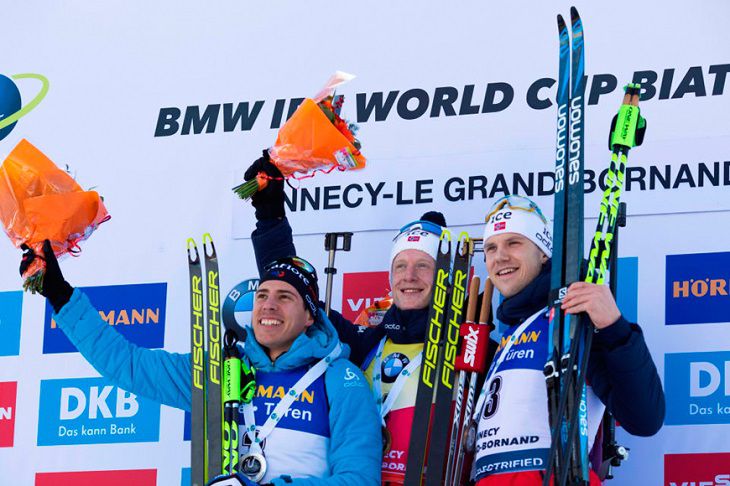 Кубок мира по биатлону. Бё выиграл гонку преследования в Анси, лучший из белорусов – 28-й