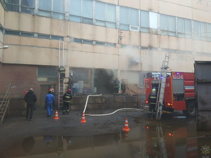 В Минске на заводе вычислительной техники произошел пожар