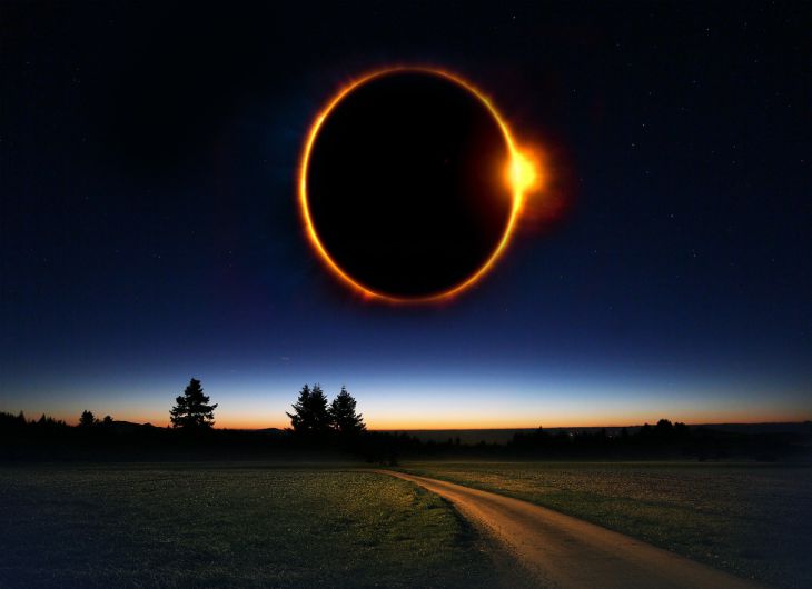 26 декабря жители Земли увидят опасное кольцевое солнечное затмение
