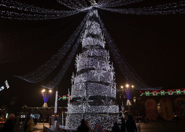 КПП и металлодетекторы. Белорусам рассказали о мерах безопасности в новогоднюю ночь елка