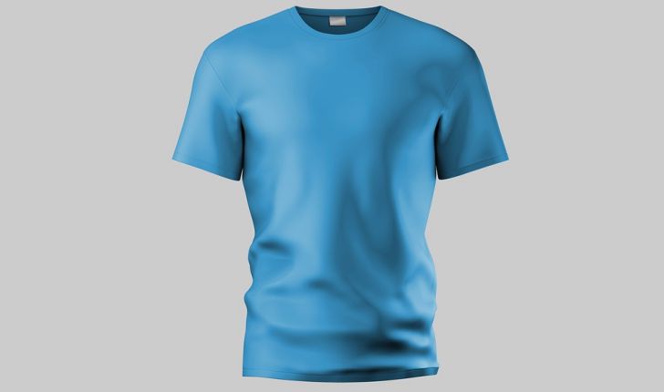 синяя футболка