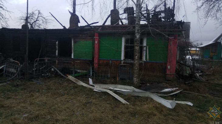 В Кореличском районе при пожаре в жилом доме погиб мужчина