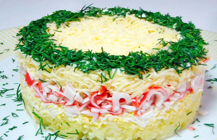 Новогодний салат Нежность еда, салат