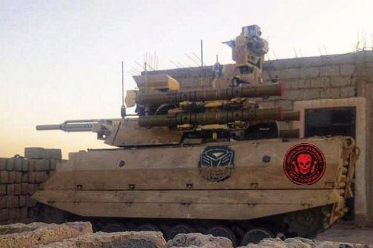 Опубликовано фото российского боевого робота «Уран-9» в Сирии боевой робот Уран-9 в Сирии