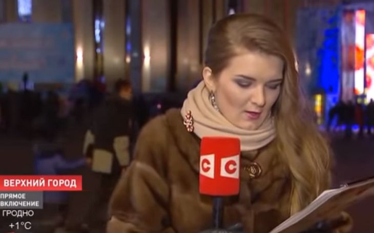 В Минске 1 января журналистке СТВ стало плохо в прямом эфире