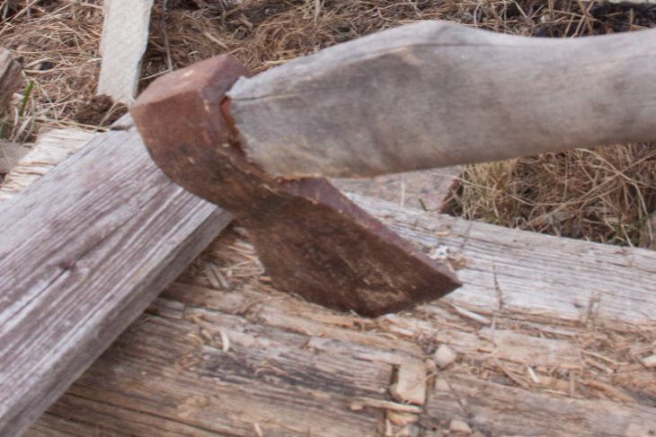 В Каменецком районе сын пытался зарубить топором отца топор
