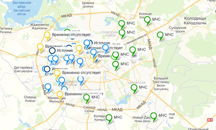 Появилась интерактивная карта мест подвоза воды в Минске Появилась интерактивная карта мест подвоза воды в Минске
