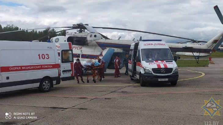95% ожогов тела. Двух работников Светлогорского ЦКК на вертолете доставили в Минск