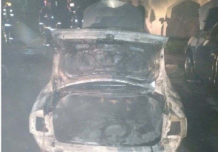 Три машины горели сегодня ночью в Минске