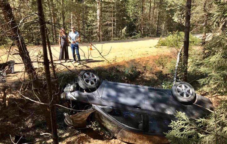 В Россонском районе перевернулся автомобиль: пострадал ребенок