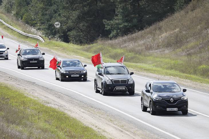 В Минской области прошел автопробег «За единую Беларусь»