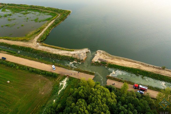 В Жабинковском районе произошел прорыв дамбы водохранилища
