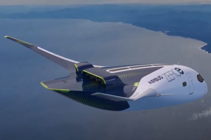 Airbus представила самолет будущего на водородном топливе