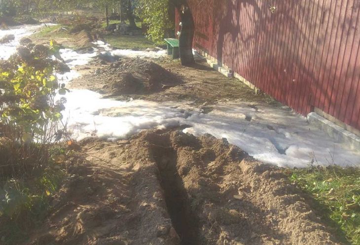 Горящий факел в 1,5 м. Под Логойском прорвало газопровод