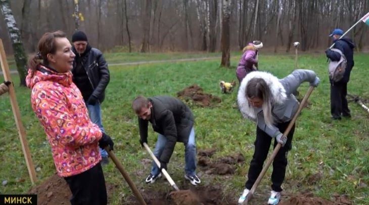 С лопатами и флагами: Провластный автопробег «За Беларусь» в Минске закончился неожиданно 