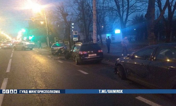 В Минске пьяный водитель Lexus разбил 5 авто и скрылся