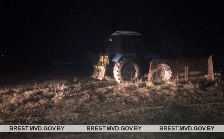 ГАИ показала видео погони за пьяным трактористом с 2,7 промилле