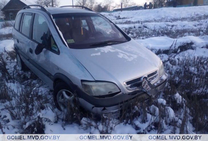 В Брагинском районе Opel сбил двух стоявших на обочине пешеходов дтп