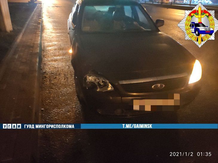 В Минске Lada насмерть сбила пьяного пешехода