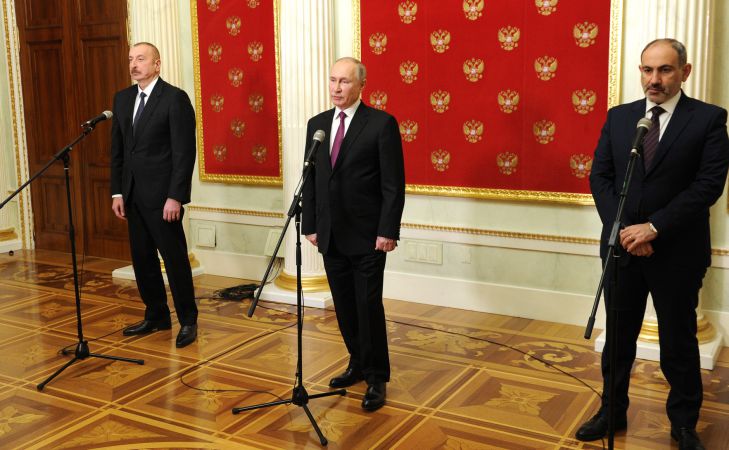 Встреча Путина, Алиева и Пашиняна в Москве: подписано совместное заявление по Карабаху