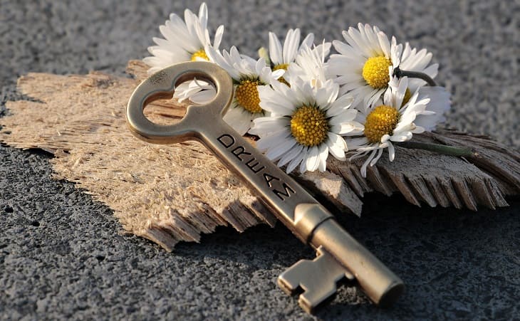Мечты, ключ, цветы
