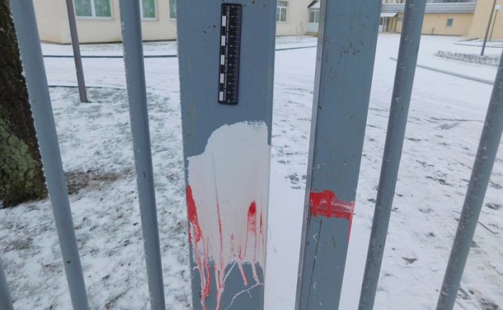 В Могилеве мужчину задержали за красно-белые полосы на заборе