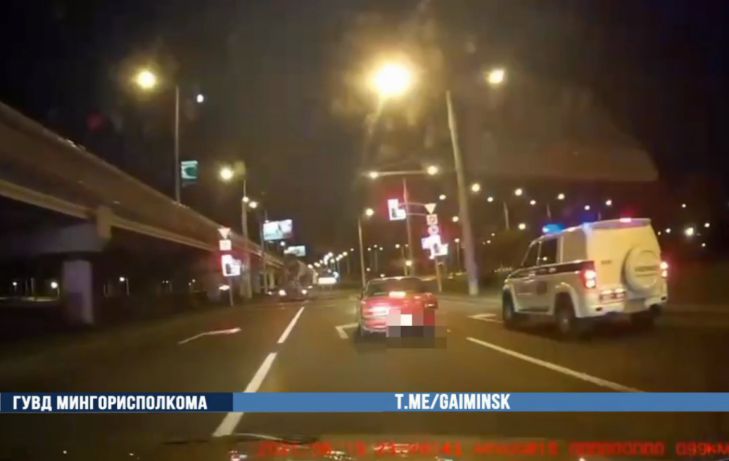 В Минске несколько экипажей ГАИ преследовали пьяного бесправника погоня
