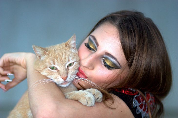 5 вещей, которым людям стоит поучиться у кошек девушка с котом