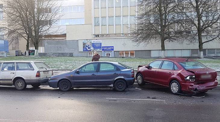 ДТП с пятью автомобилями произошло в Гродно по вине пьяного водителя ДТП