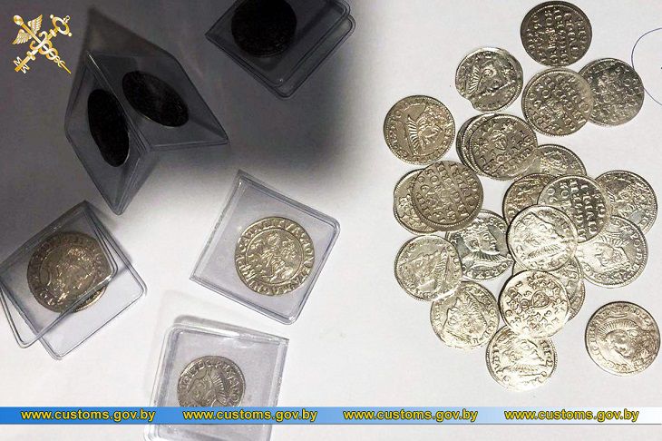 Старинные монеты на 17,5 тыс. долларов пытались незаконно вывезти из Беларуси монеты