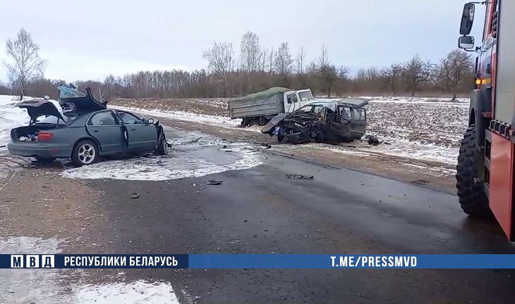 Под Оршей погибли два белоруса – лобовое столкновение ДТП