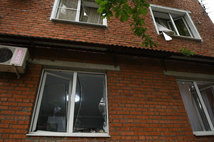 Хлопок раздался в центре Краснодара, есть повреждения