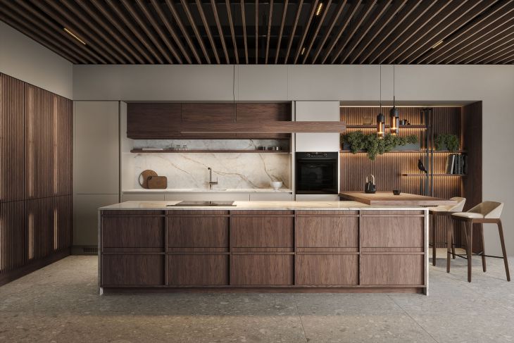 Топ-10 трендов дизайна кухни в 2024 году кухня