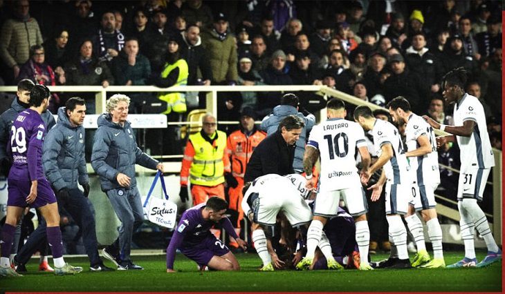 Во время матча чемпионата Италии у футболиста «Фиорентины» остановилось сердце футбол