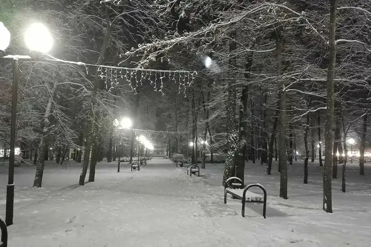 Где выпало больше всего снега этой ночью: информация от Белгидромета Город