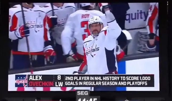 Погоня продолжается. После хет-трика Овечкину до Гретцки осталось всего 13 шайб Овечкин