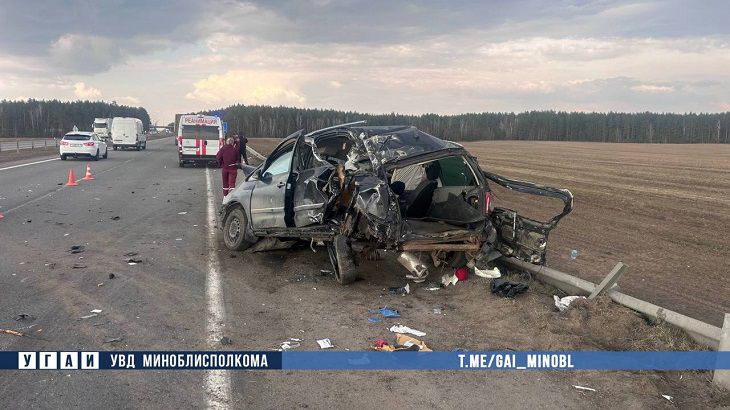 Под Смолевичами фура протаранила минвэн: погибла женщина, водитель в больнице дтп