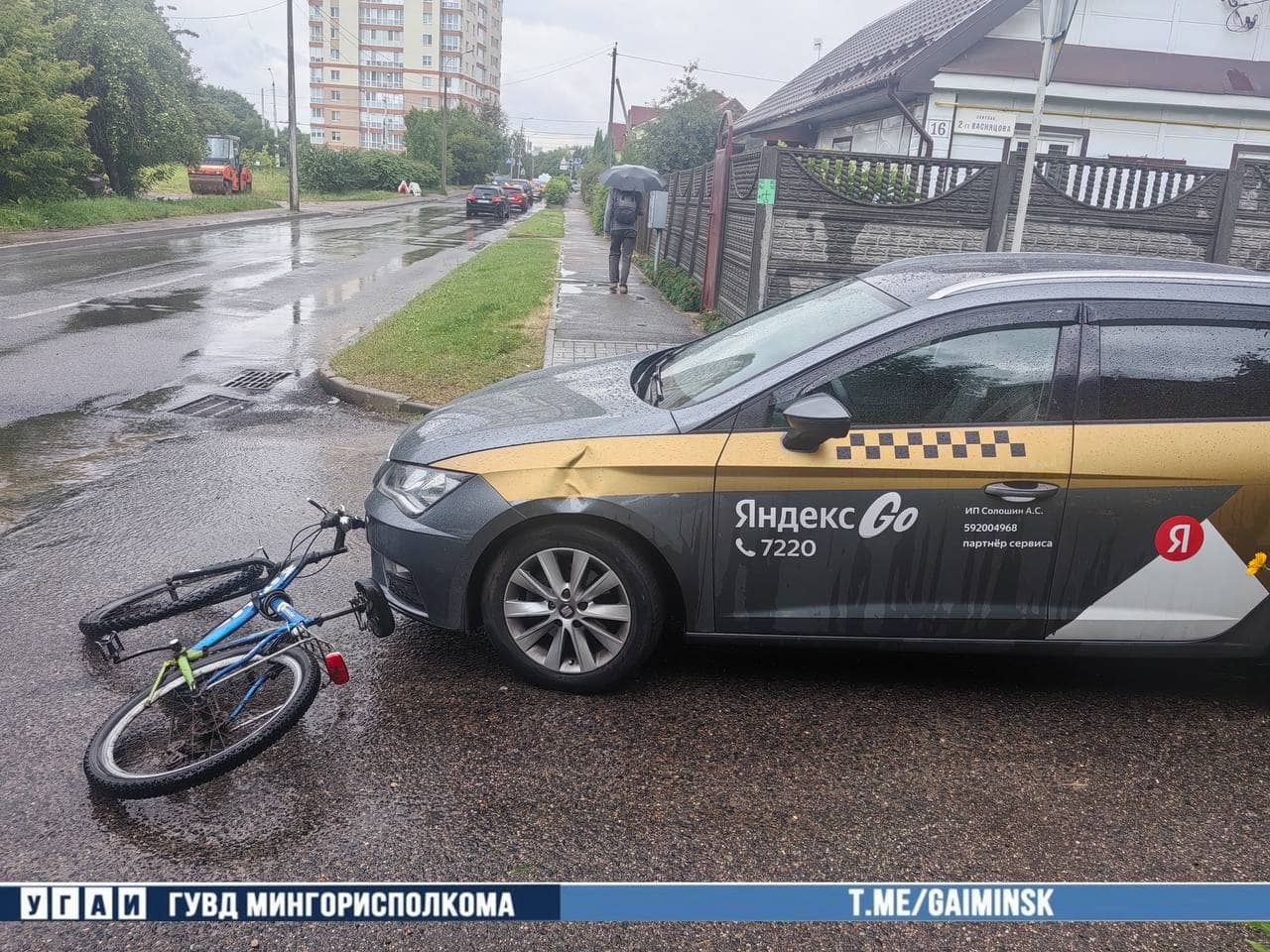 Таксист наехал на велосипедиста в Минске ДТП в Минске