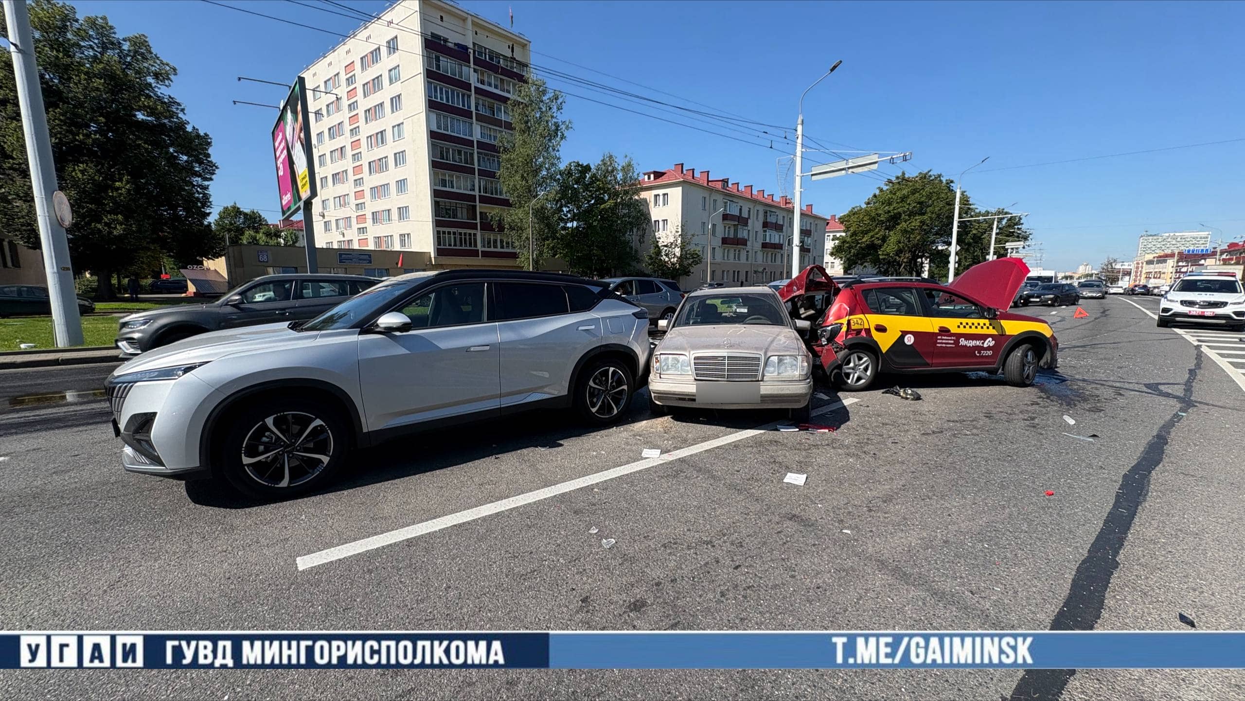 Из-за плохого самочувствия водителя были повреждены шесть авто в Минске ДТП в Минске