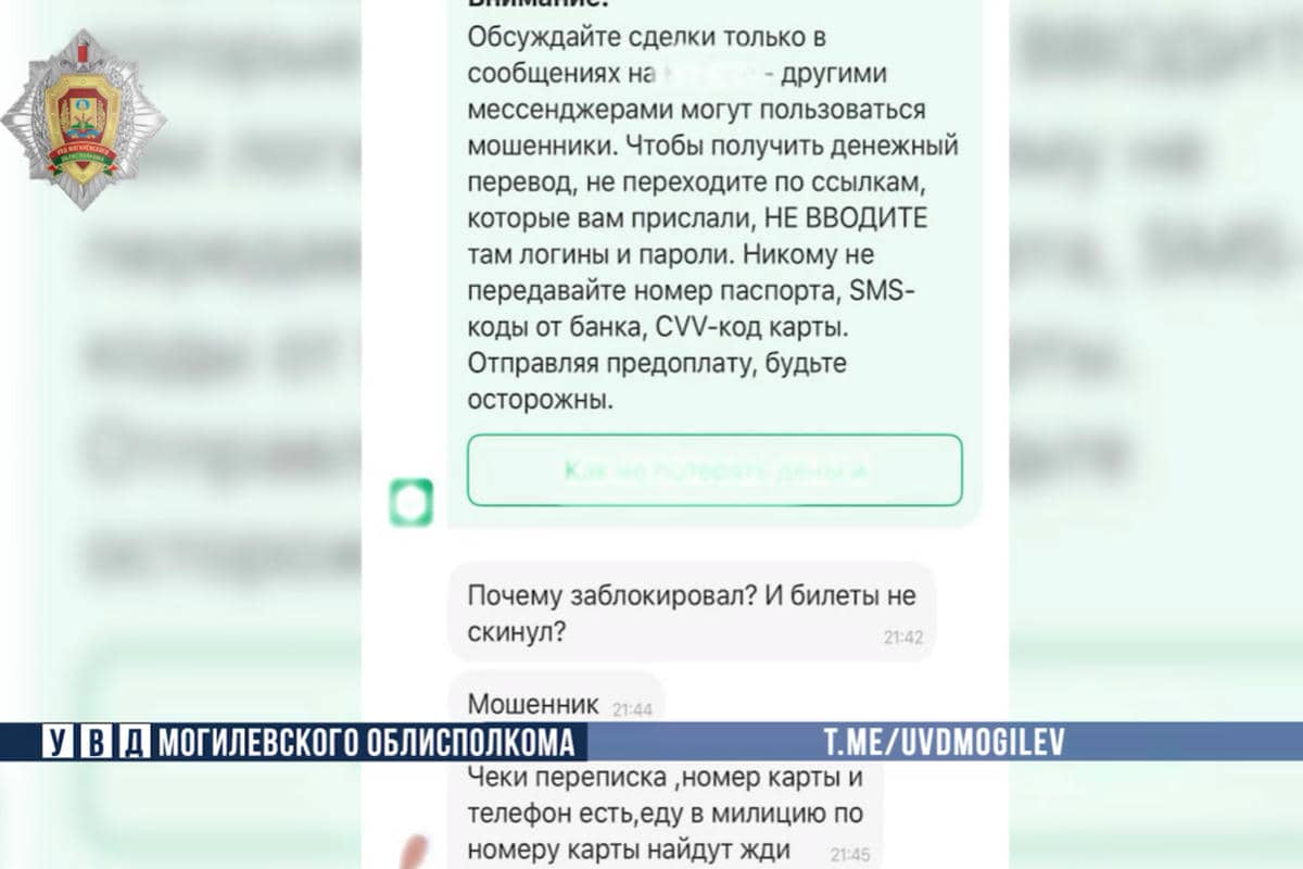 18-летний могилевчанин обманул семь человек, продавая несуществующие билеты на хоккей Сообщение в чате