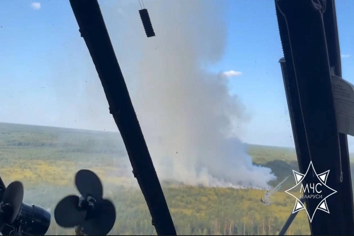 Лесной пожар в Гомельской области локализован с помощью авиации МЧС Лесной пожар