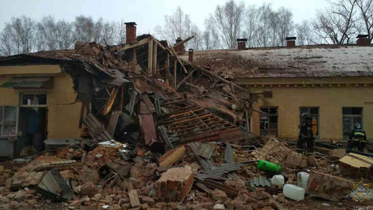 В Станьково произошел взрыв и обрушилось здание