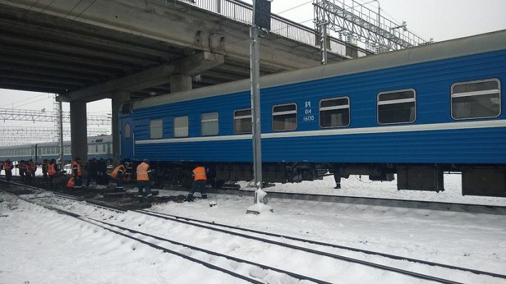 В Жлобине сошел с рельсов вагон пассажирского поезда Минск-Запорожье