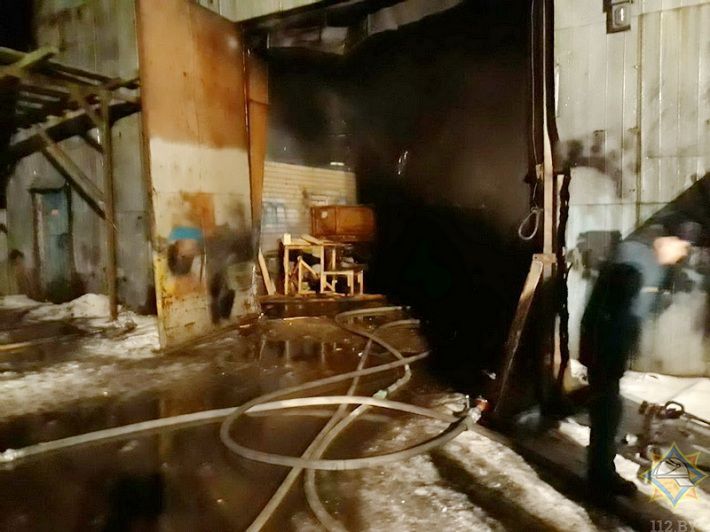 Пожар на пилораме произошел ночью в Борисовском районе