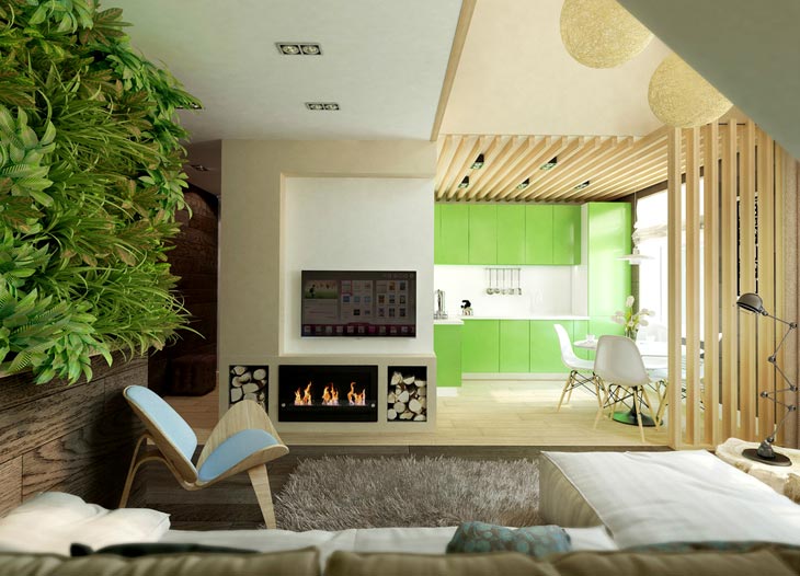 Вертикальное озеленение интерьера квартиры